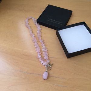 Silpada pink quartz necklace.
